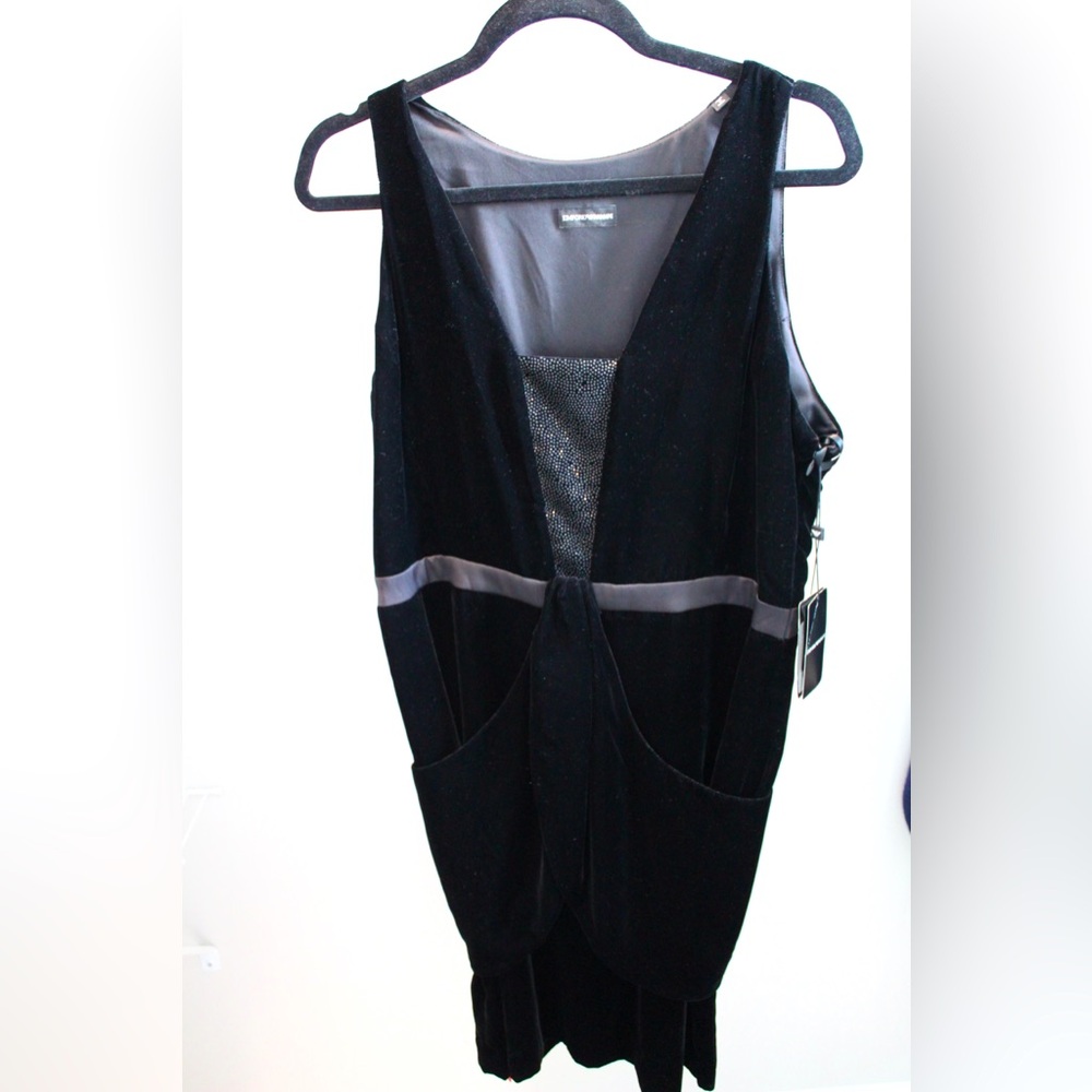 Emporio Armani Black Velvet Dress